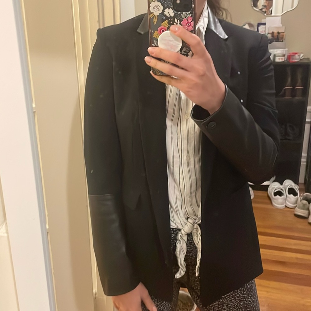 Ultra trendy lamb leather rag and bone blazer